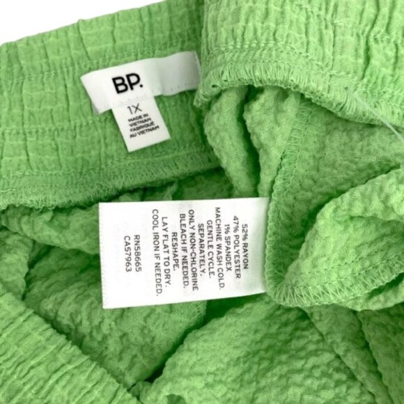 BP. Greece Textured Pull-On Shorts Women’s Green Size 1X NWT $32 - Picture 3 of 4